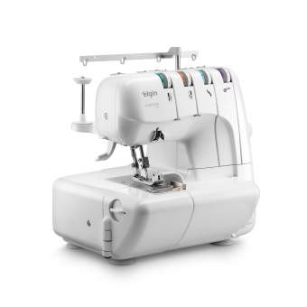 Máquina De Costura Elgin Overlock 2000 Portátil Branca 220v