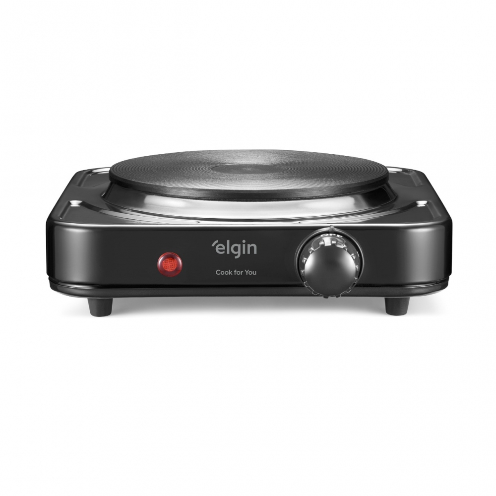 Fogão Elétrico 1 Boca Elgin Fogareiro Portátil De Mesa 127v - Preto