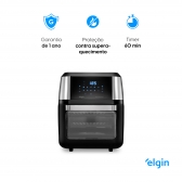 Fritadeira Elétrica Sem Óleo Elgin 12 Litros 4 Em 1 Forno 127v - Preto