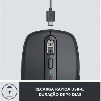 Mouse Sem Fio Recarregável Logitech Mx Anywhere 3 Grafite