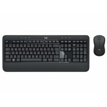 Kit Teclado C/ Apoio Para Mãos E Mouse S/ Fio Logitech Mk540