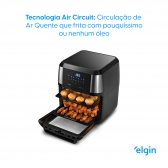 Fritadeira Elétrica Sem Óleo Elgin 12 Litros 4 Em 1 Forno 127v - Preto