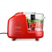 Mini Processador Turbo Inox Press 150w 5 Em 1 Elgin 110v - Vermelho
