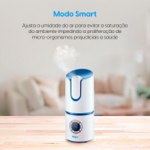 Umidificador De Ar Ultrassônico - Elgin 2,5l Digital Bivolt - Branco e Azul