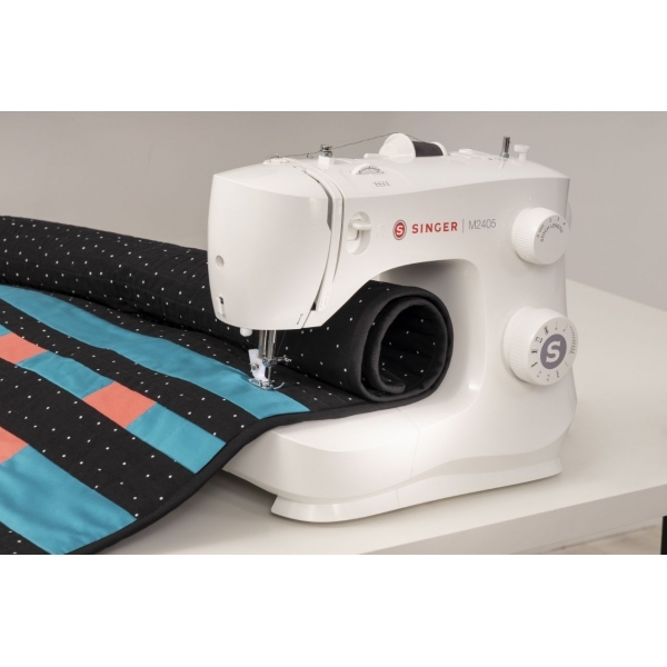 Máquina De Costura Reta Singer M2405 Portátil Branca 220v - Branco