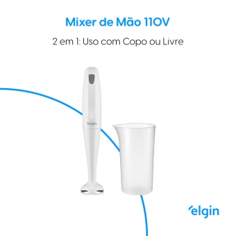 Mixer De Mão Elgin 2 Em 1 Lâmina Em Aço Inoxidável 220v 200w