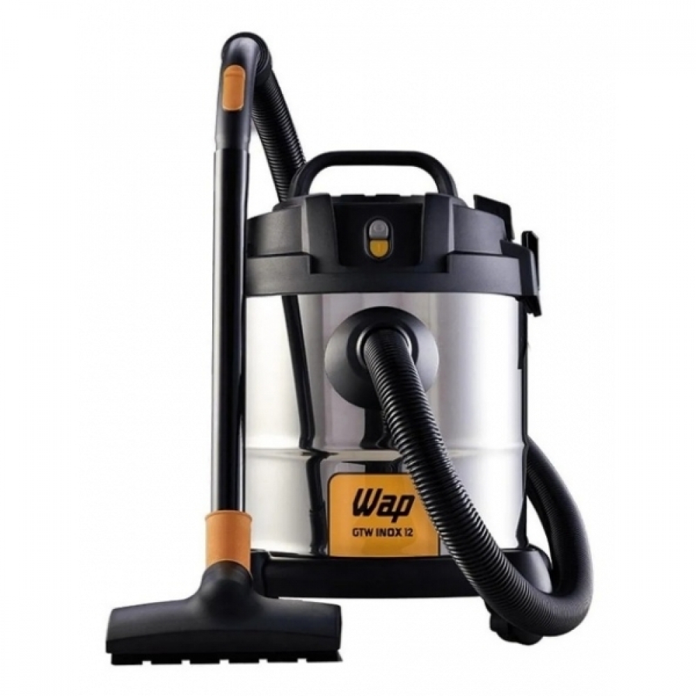 Aspirador De Pó Wap Gtw Inox 12 12l Aço Inoxidável E Preto 127v - Aço inoxidável/Preto