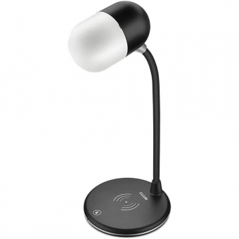 Luminária De Mesa 3 Em 1 Lumi Play Elgin Com Carregador De Celular Por Indução e Caixa De Som Bluetooth