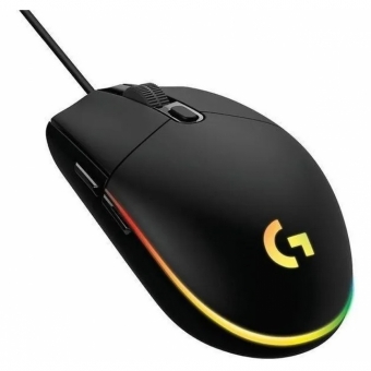 Mouse Gamer Logitech G203 Lightsync Rgb Até 8.000 Dpi Preto