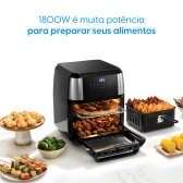 Fritadeira Elétrica Sem Óleo Elgin 12 Litros 4 Em 1 Forno 127v - Preto