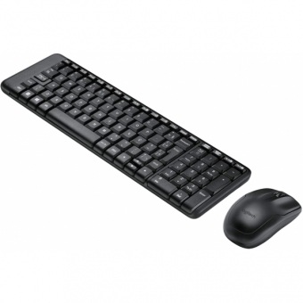 Kit Teclado E Mouse S/ Fio Português Br Logitech Mk220 Preto