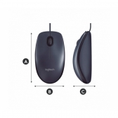 Mouse Óptico Usb 1000 Dpi Logitech Preto M90 Notebook Ou Pc - Preto